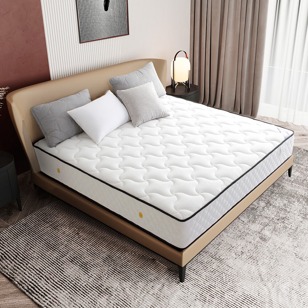 海马床垫天然乳胶席梦思床垫家用天然椰棕零胶水独立弹簧床垫 袋装弹簧+黄麻+2cm乳胶(25cm) 2*2.2米(定制尺寸联系客服)