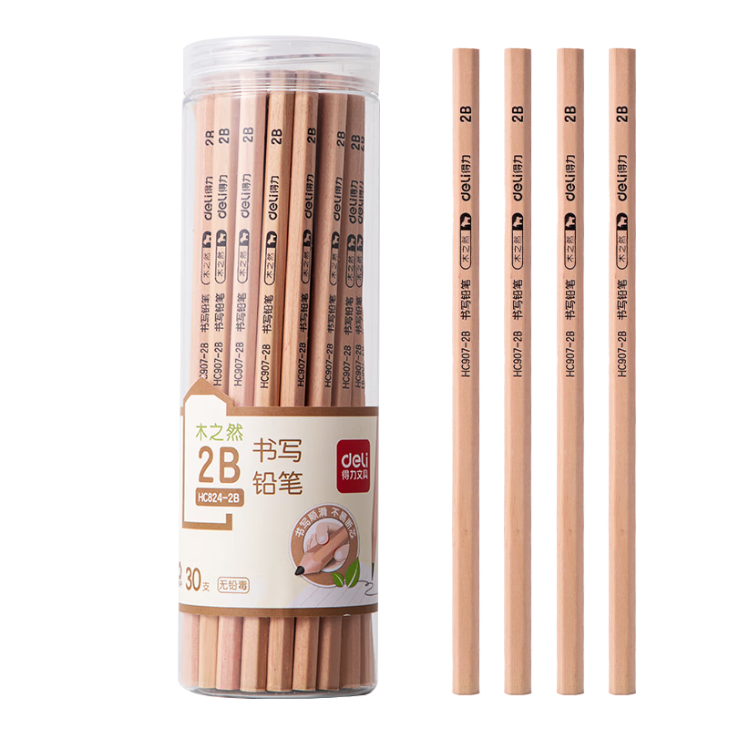 ������deli��30֧2Bԭľ��дǦ�����Ǹ������ͼѧ��Ǧ�ʿ���Ϳѻ�滭��ġ30֧/ͰHC824-2Bѧ����ѧ�ľ� 18.96Ԫ��3��(��6.32Ԫ/��)