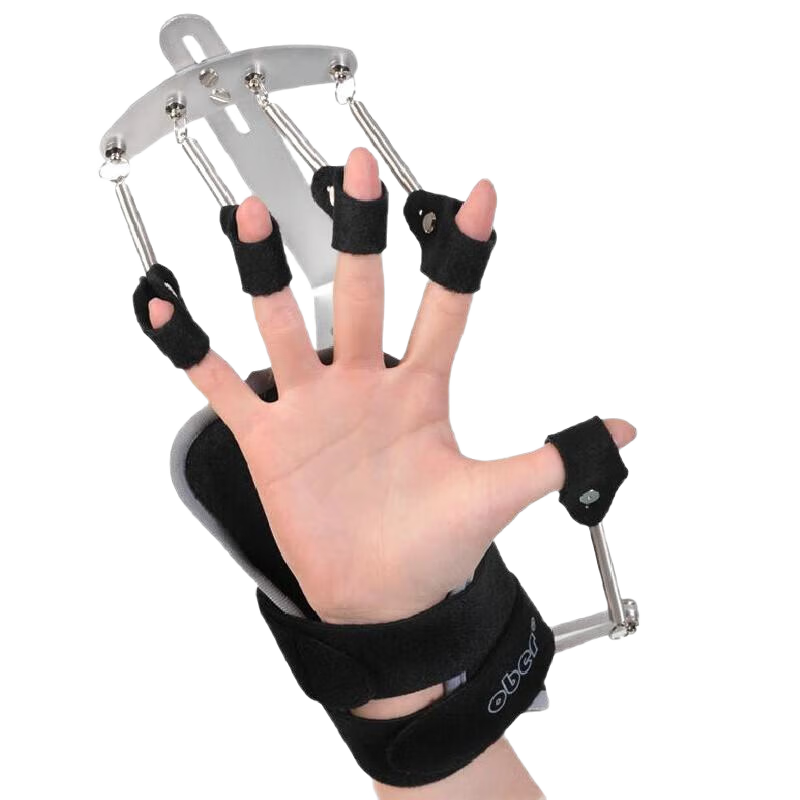 ober手指康復(fù)訓(xùn)練器 固定夾板腦梗偏癱鍛煉五指矯正手部無(wú)力分指板 A款彈簧拉力訓(xùn)練普通型 均碼