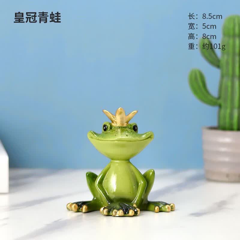 卡驰慕宁淄博琉璃摆件瑜伽青蛙网红创意搞怪田园树脂工艺品装饰送朋友礼物 优雅青蛙王子