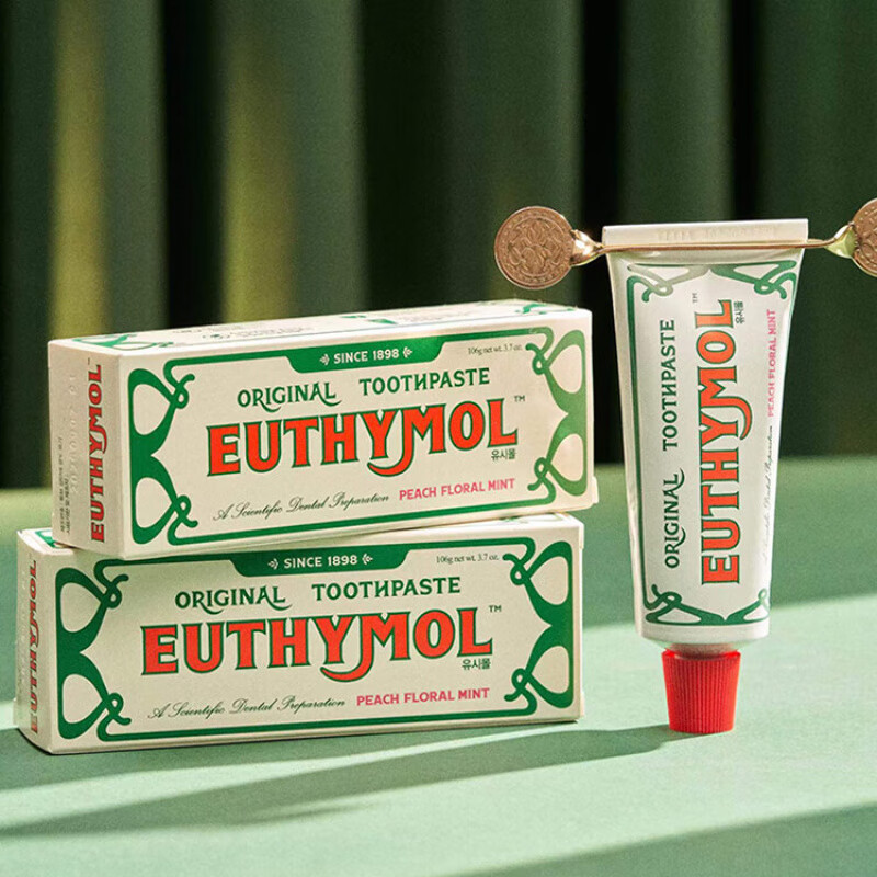 EUTHYMOLEuthymol悦滋木经典奢护牙膏(花漾沁桃薄荷)牙刷套组 悦滋木经典奢护牙膏 106g*3支