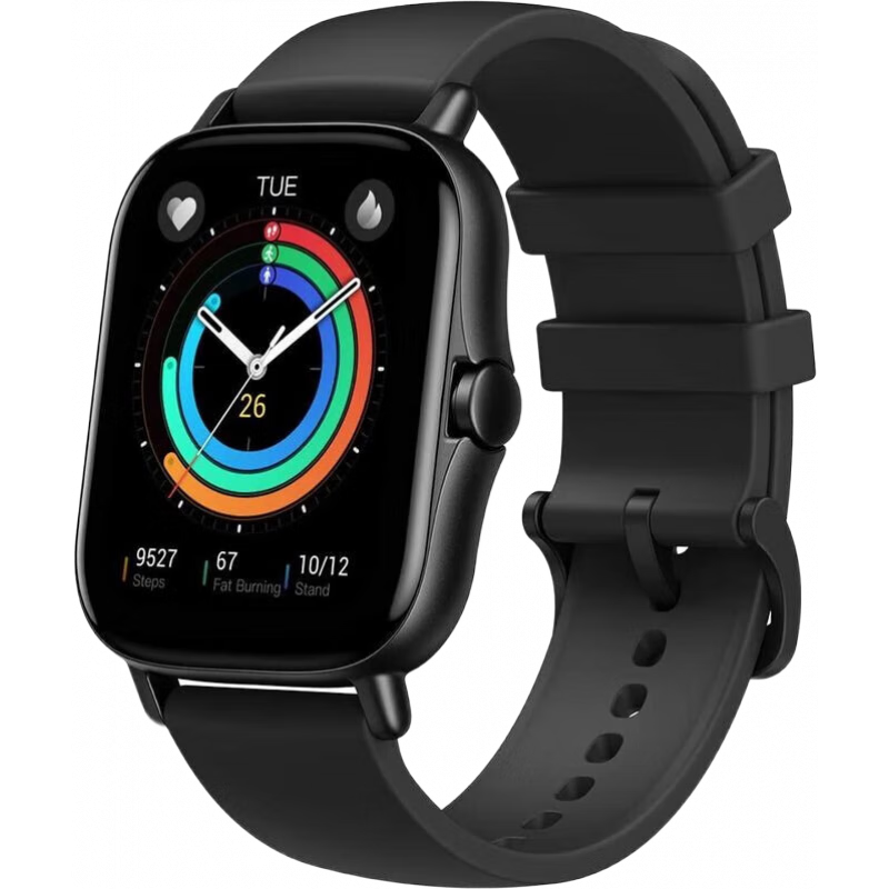 AMAZFIT GTS 2e 智能手表 健康健身追踪器GPS 血氧心率睡眠监测 90种运动模式 防水 黑色 全方位健康追踪