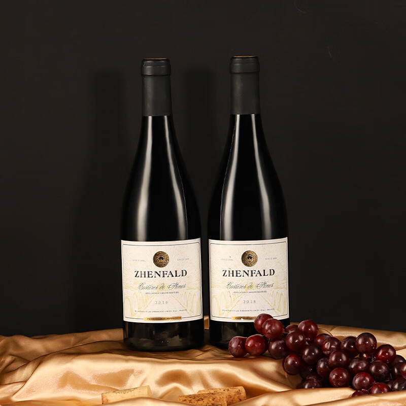 禛富法国尼姆赤霞珠原瓶进口红酒AOP级干红葡萄酒红酒13.5度750ml 整箱