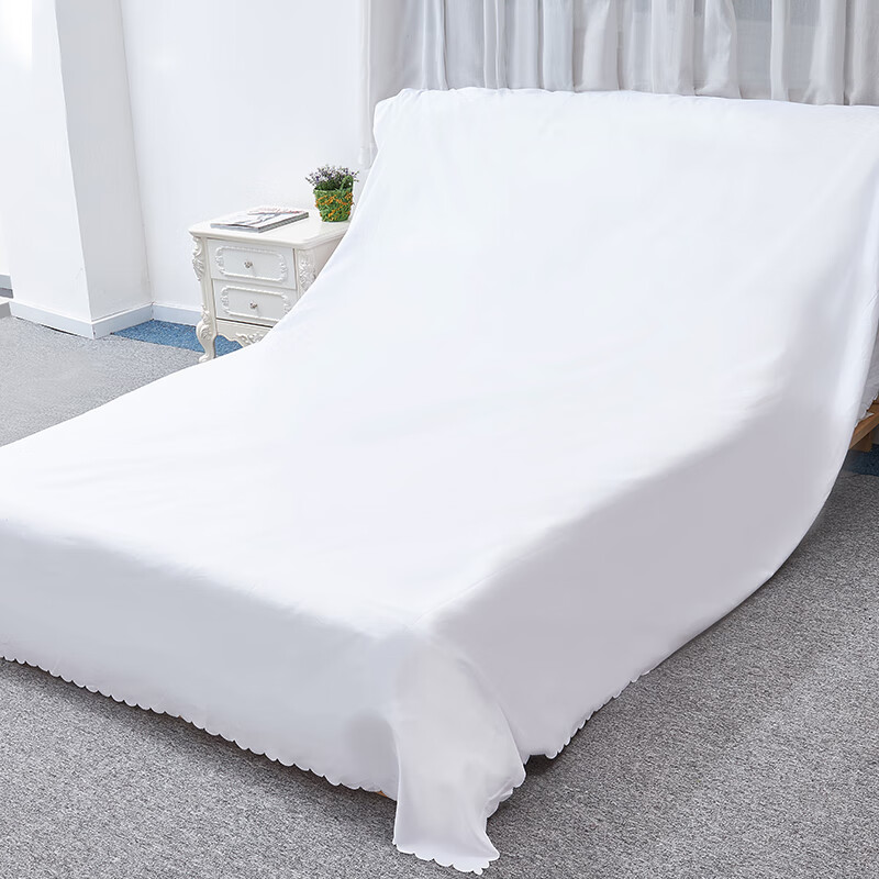 百菲家具防塵布蓋布沙發(fā)遮灰布床防塵罩遮蓋防灰布蓋巾家用冰箱遮塵布 白色 1X1.3米 適用床頭柜蓋布（2件裝）