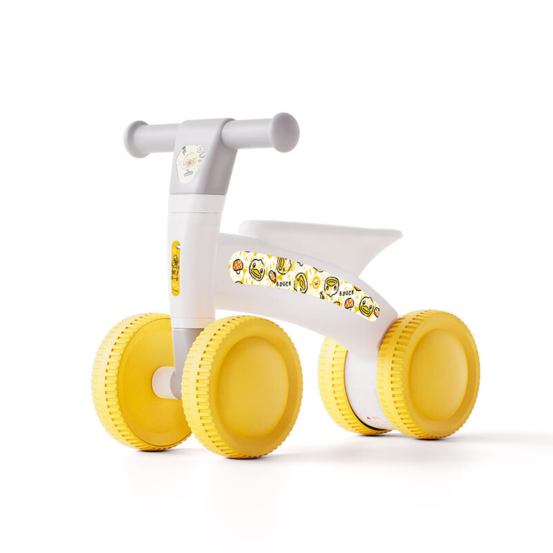 乐的儿童平衡车1到3岁无脚踏滑行车小孩学步车宝宝车小黄鸭溜溜车 1011滑行车白色