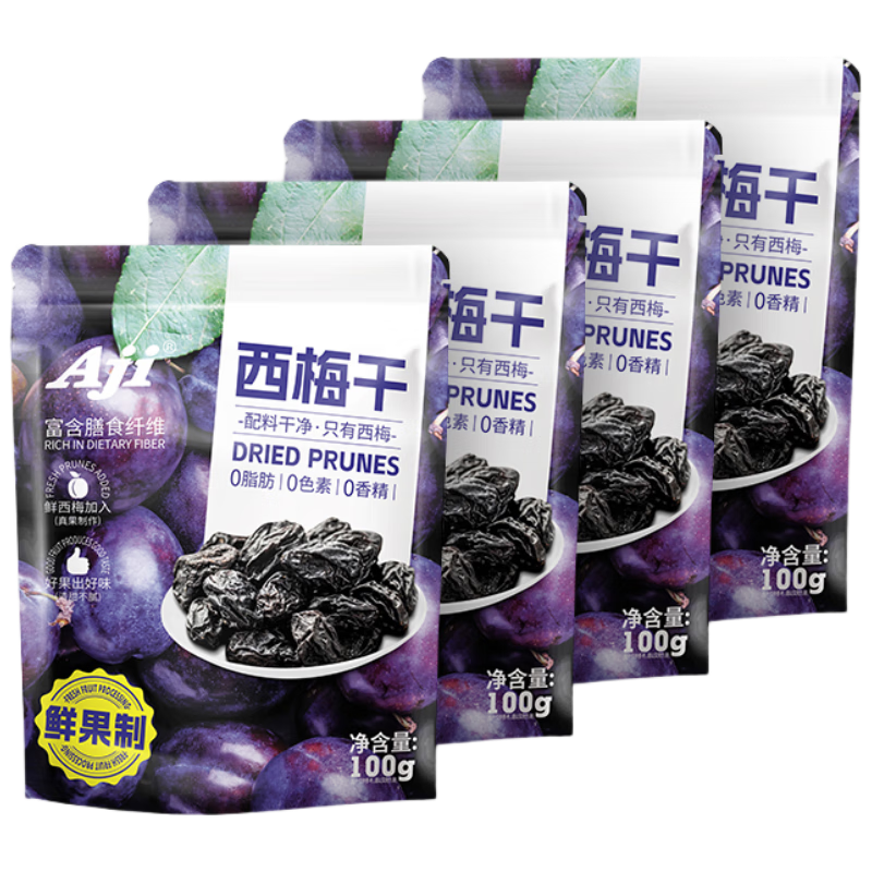 AjiAji西梅干无添加0脂肪0色素0香精独立包装400g