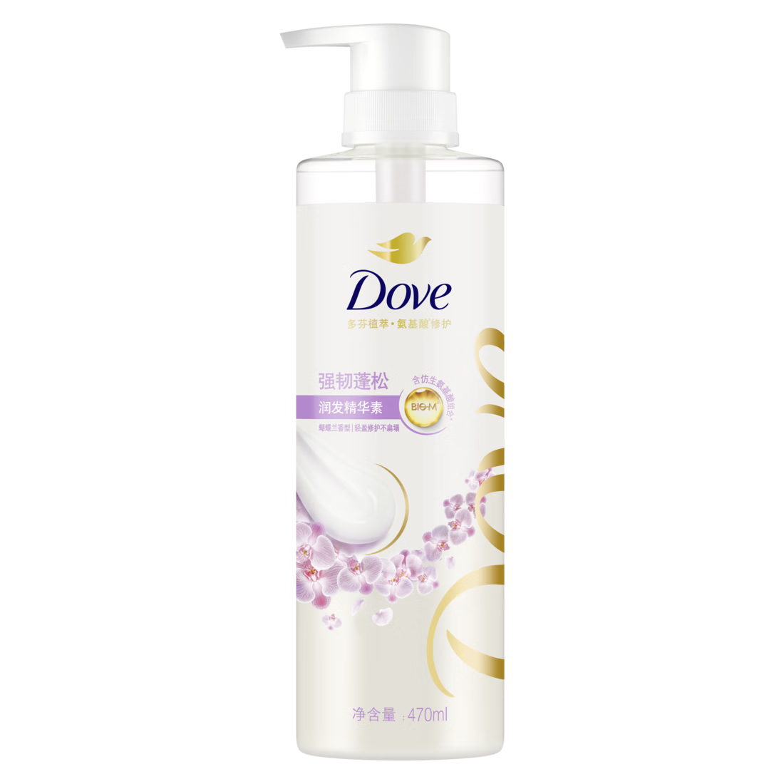 多芬（Dove）植萃蓬松氨基酸護發(fā)素470ml蝴蝶蘭 染燙受損發(fā)質(zhì) 留香潤發(fā)精華