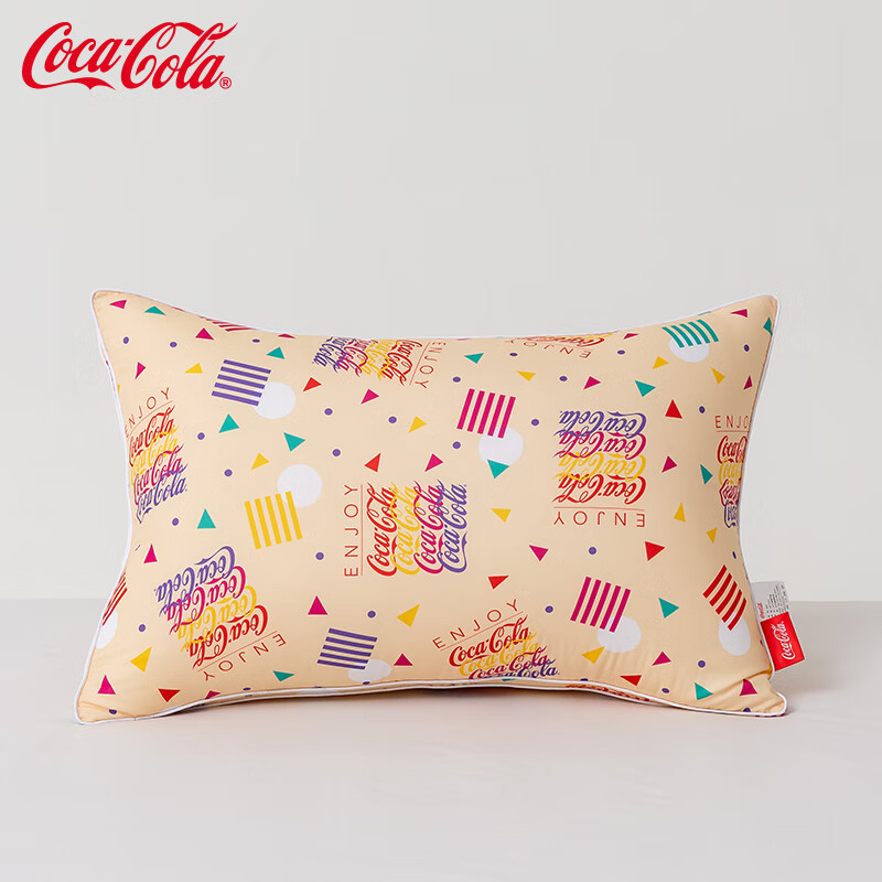 可口可乐纤维枕枕头磨毛印花枕芯护颈 B类 一对装 双边枕 低枕 10cm 京东折扣/优惠券