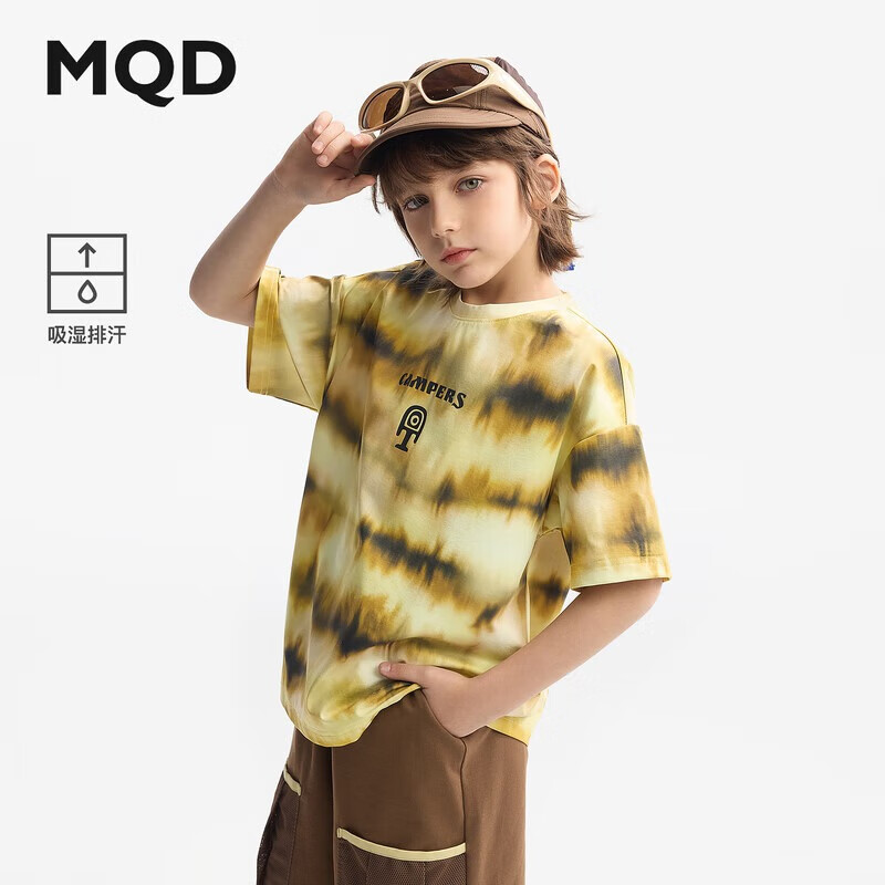 马骑顿(MQD)夏季童装男女童潮酷街头都市多色时尚短袖T恤 花色 140 京东折扣/优惠券