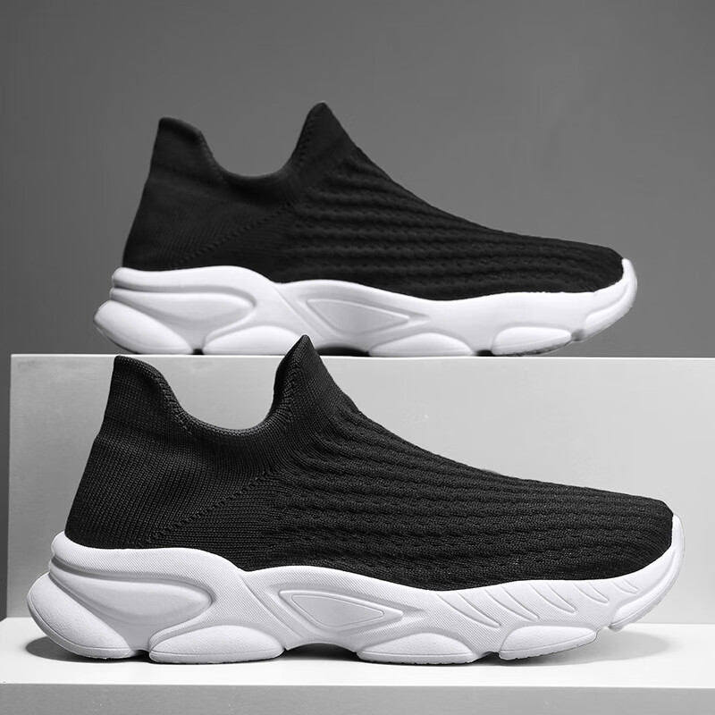 ������Ь2025�ļ��¿��֯����͸������һ�ŵ�����Ь�ܲ������˶� ��ɫ 39