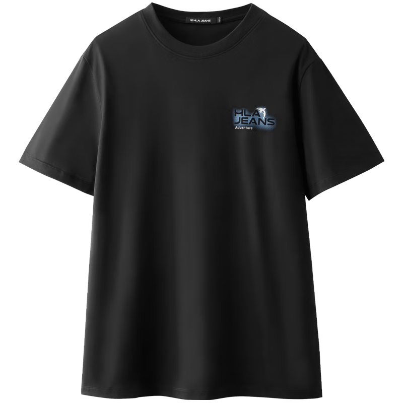 HLA海澜之家旗下黑鲸趣味小印花短袖T恤男短t一款多色