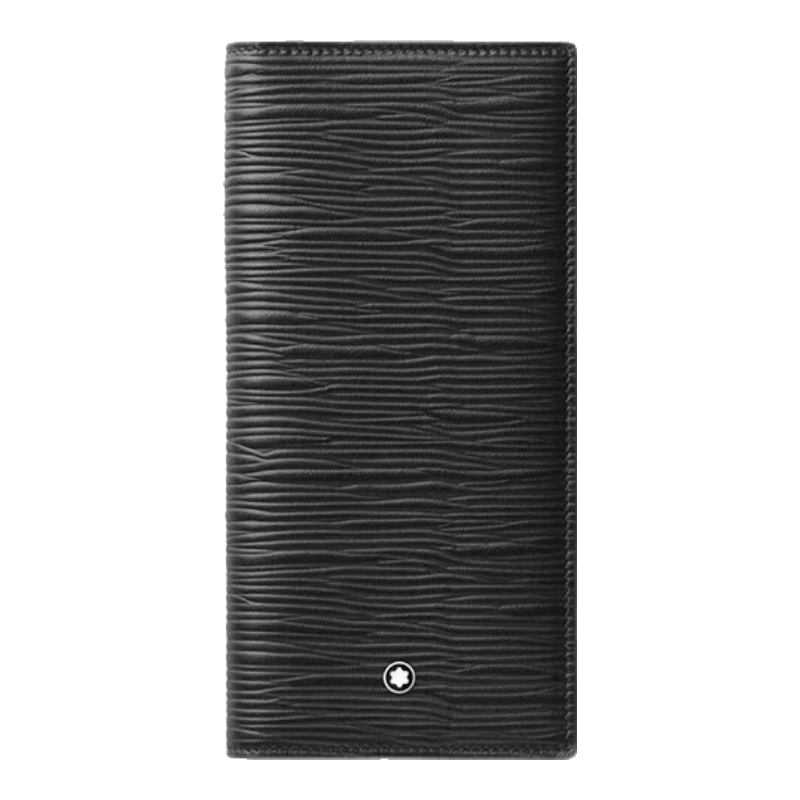 萬寶龍MONTBLANC 4810系列黑色皮質(zhì)15cc長款錢包130928 男士禮物