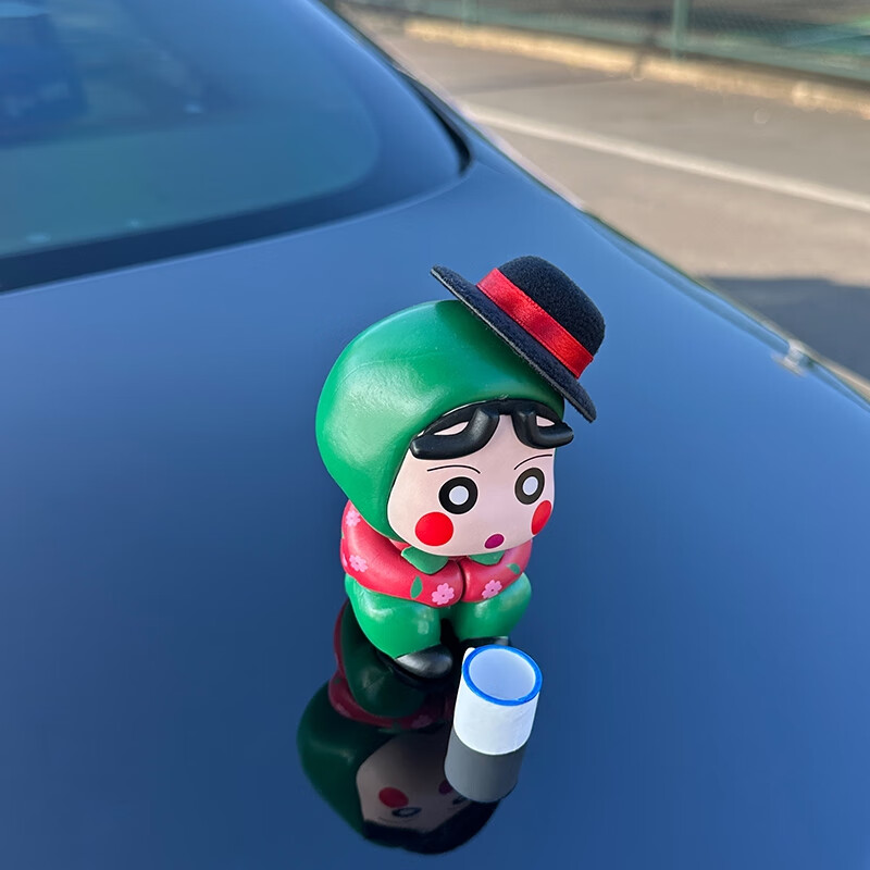 語森憶蠟筆小新汽車尾部掛件玩偶車載車屁股后備箱摩托電動車擺件公仔 小新-帽子