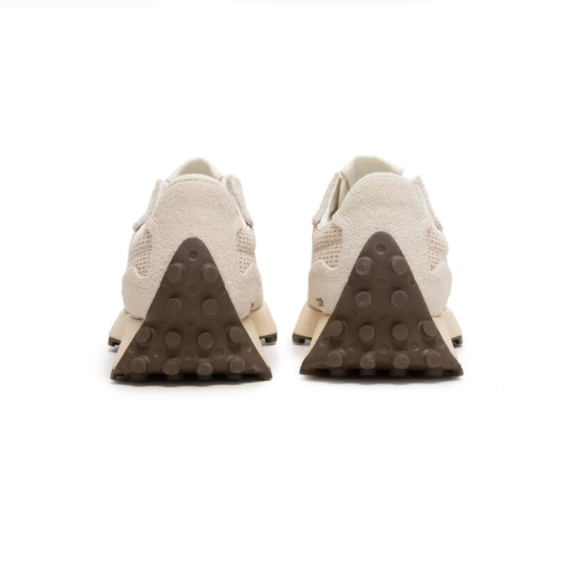 新百伦男女款 327系列复古休闲运动跑步鞋 米色｜白色 45