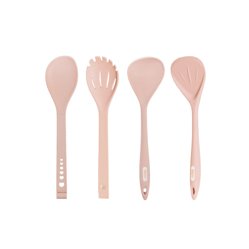 康寧（VISIONS） 餐具硅膠鍋鏟家用不粘鍋食品級湯勺廚具套裝 康寧-硅膠飛鰭- 4件套
