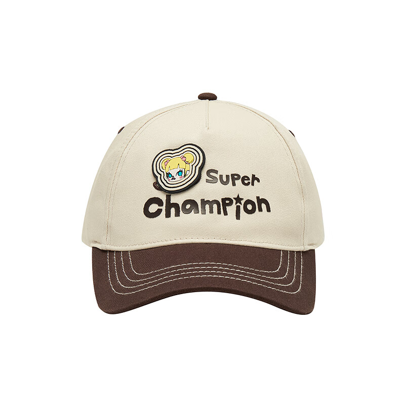 Champion【泡泡玛特联名】冠军新款Molly棒球帽男女情侣遮阳帽防晒 卡其色 均码