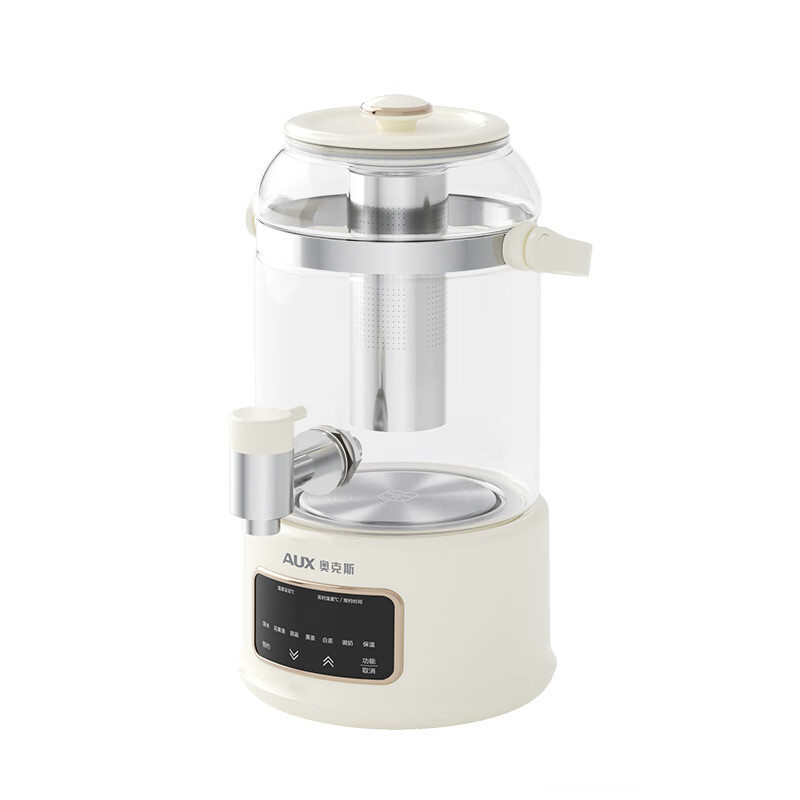 奥克斯(AUX)养生壶 恒温水壶养生桶花茶桶 家用3L大容量水龙头烧水壶煮茶器煮茶壶 玻璃电热水壶 全自动保温 3L 316发热盘+标准款【24h预约/保温】
