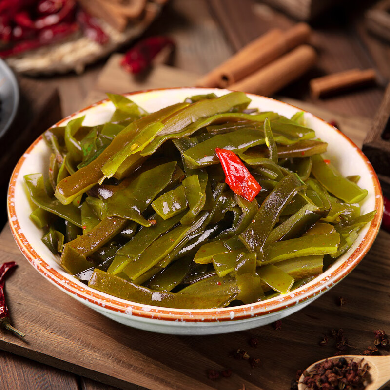 忆庄稼海带丝榨菜 香辣海带丝下饭菜凉拌海带丝即食小咸菜拌饭配粥小菜 海带丝 香辣味 40g*20袋