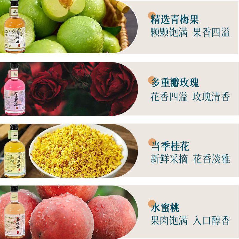 安娜王妃微醺果酒8度375ml女生低度酒高颜值青梅酒蜜桃桂花甜型酒 【两瓶小酌-赠果酒杯_1】 【4种口味自由搭配】