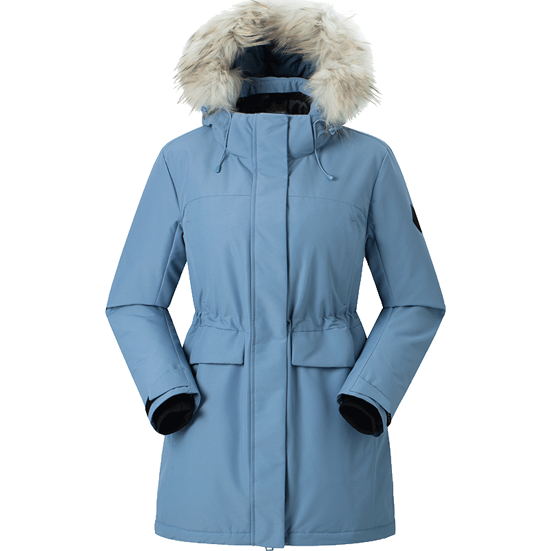 LAFUMA樂飛葉派克鵝絨工裝羽絨服女 秋冬季防潑水可拆卸帽毛領(lǐng)LFJU5DH66 迎風(fēng)藍GL S (36)160/80A
