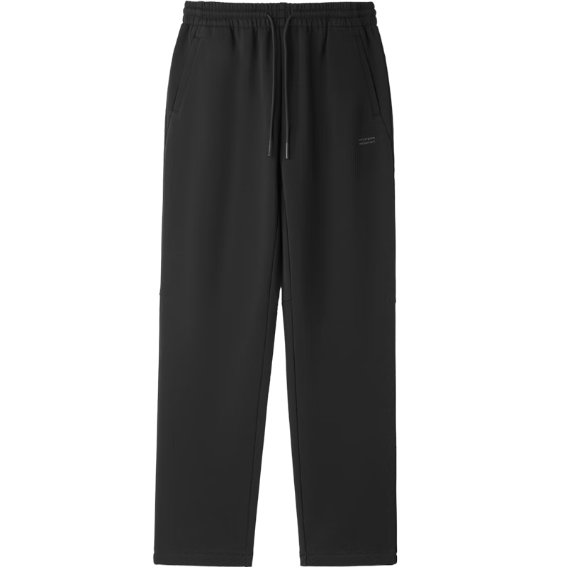 HLA海澜之家卫裤男25新动力火箭运动系带加绒裤子男冬季 黑色52 3XL 190/96A 推荐177~188斤