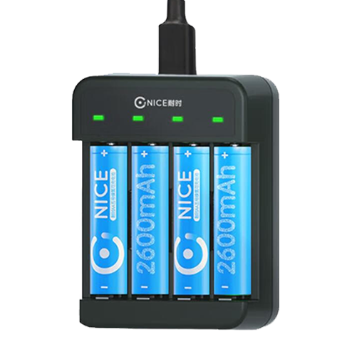 耐时（NICE）镍氢5号电池恒压快充充电池大功率用玩具游戏手柄门锁相机闪光灯麦克风门锁电池环保无汞 5号充电套装|4节+标准充电器