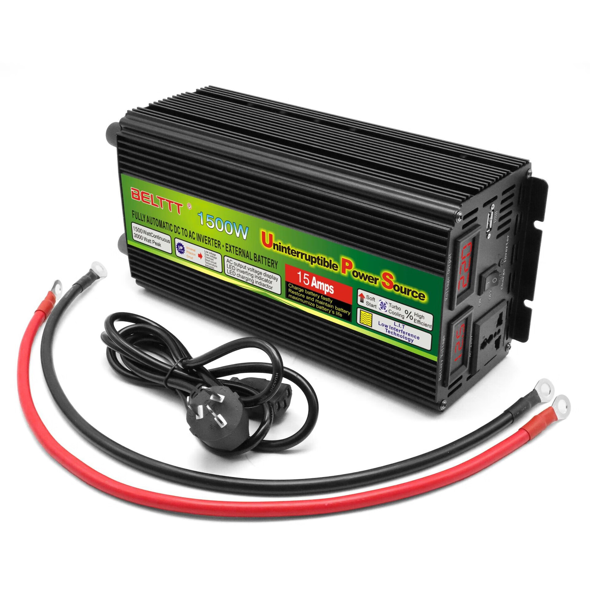 BELTTTups逆變器12v24v逆變充電一體機350w-10kw汽車(chē)逆變電源轉換 12V1500W峰值3kw