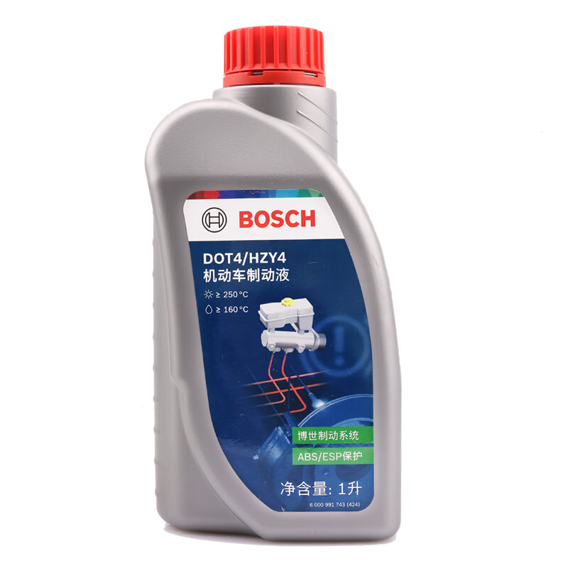 博世（BOSCH）通用型DOT4 刹车油制动液离合器油汽车养护套装保养2L包安装