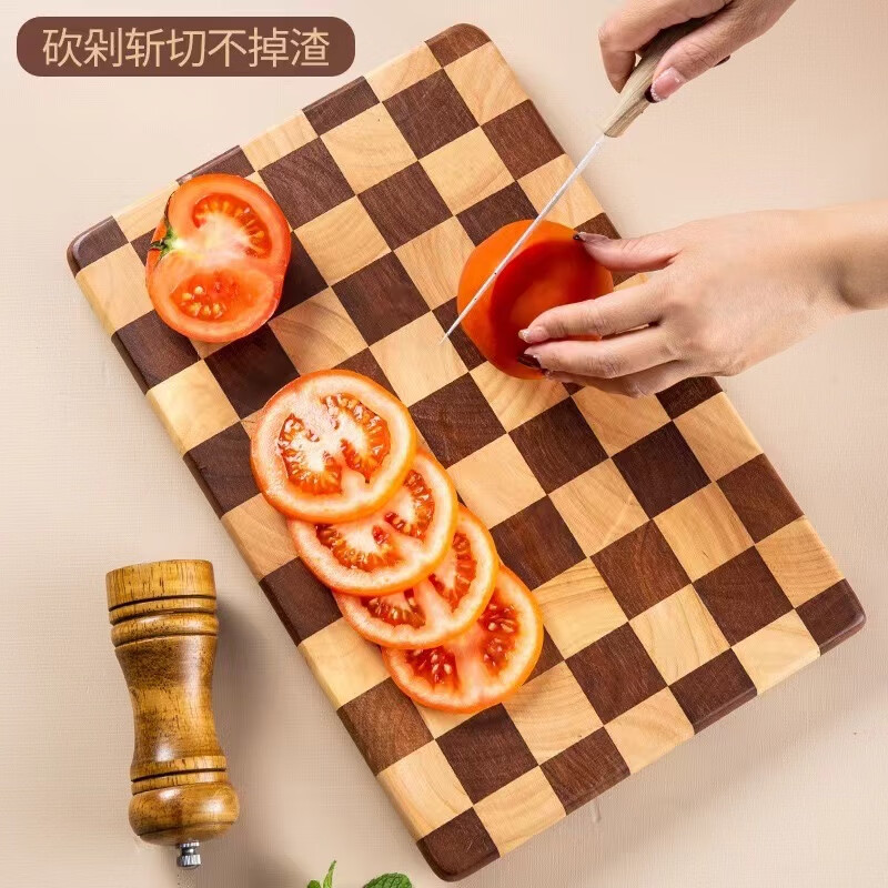 AILUKI日本木菜板实木防霉家用砧板木质案板擀面板占粘切菜切水果加厚 小号【30*20*2.5cm】