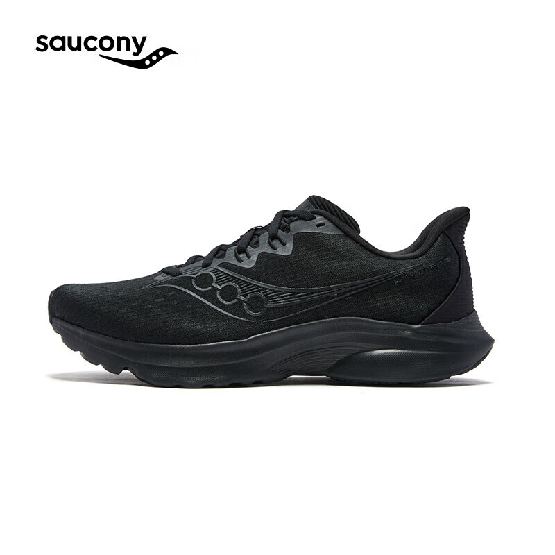 Saucony索康尼菁华16跑鞋男轻量悦跑透气训练运动鞋Kinvara 16黑43
