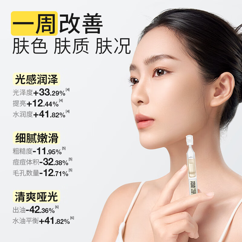羽素舒缓精华液油皮油痘肌保湿舒缓学生修护精华 焕肤次抛1.5ml*5支/盒