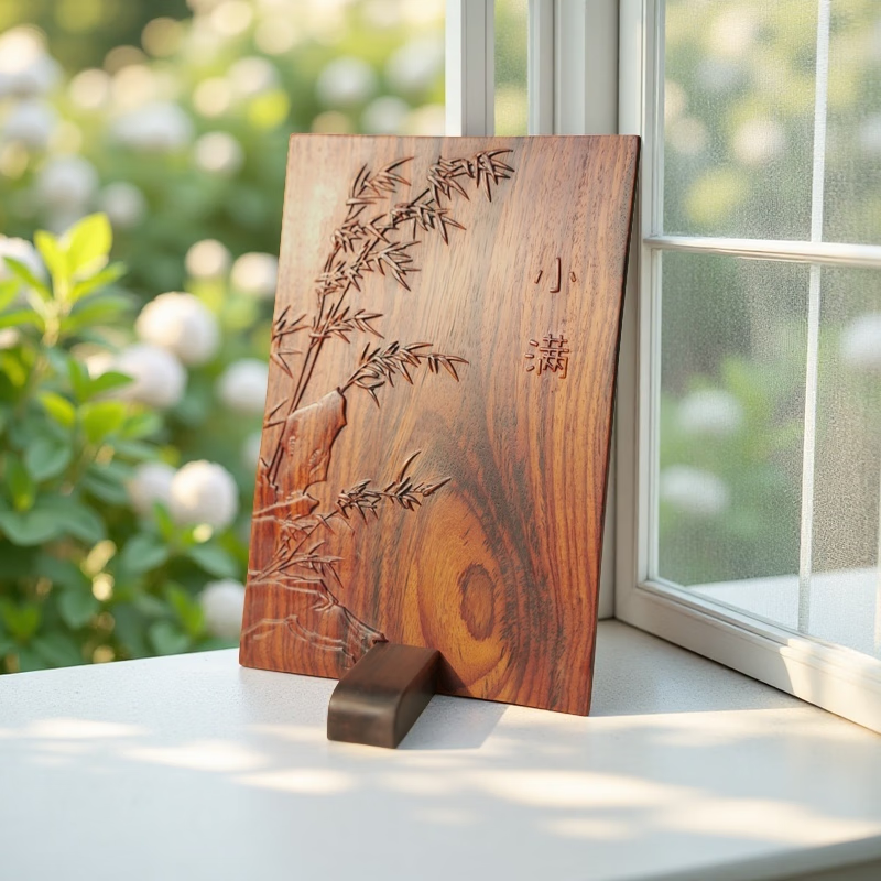 小满竹意国标红木桌面艺术品摆件家居书房茶室装饰送领导长辈礼物