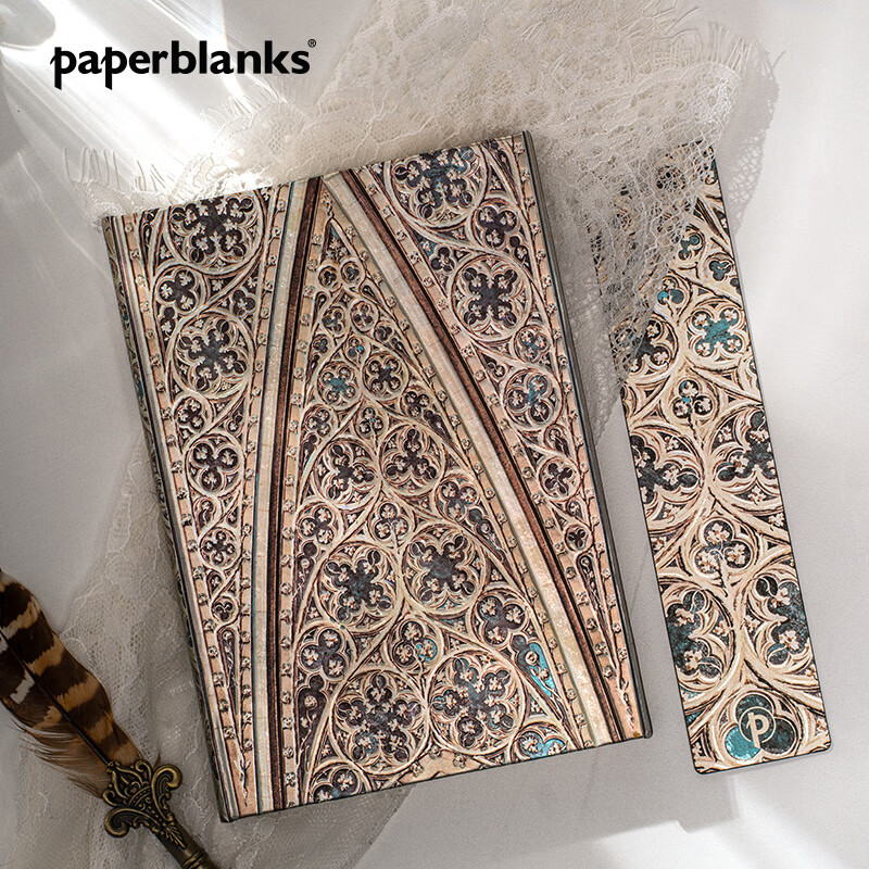paperblanks佩兰克笔记本本子米兰大教堂文艺精致高档复古记事本日记本学生摘抄本文具礼物礼品 创作灵感礼盒（中本/有线）