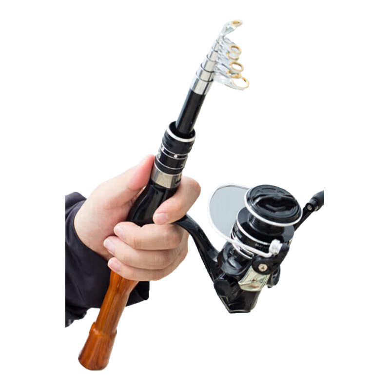 禧瑪諾（SHIMANO）美擒機(jī)械師便攜竿超短迷你伸縮拋竿套裝ml路亞全金屬打黑海釣大物 1.6m +金屬紡車(chē)輪全套裝