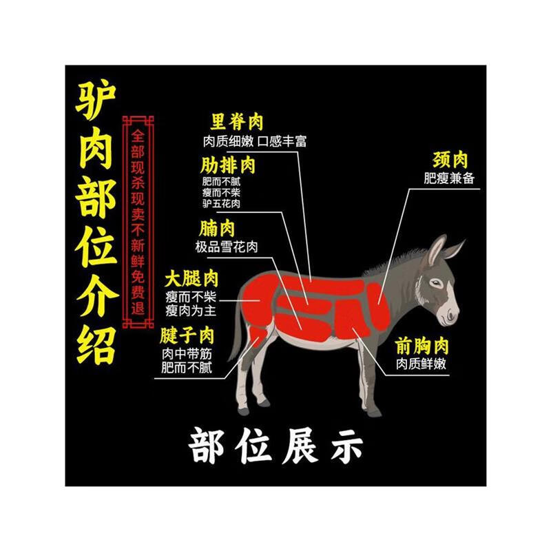 胖东来同款新鲜驴肉新鲜现杀5斤正宗驴肉生鲜冷链河北小驴代购 顺丰发货:3斤精修腿肉