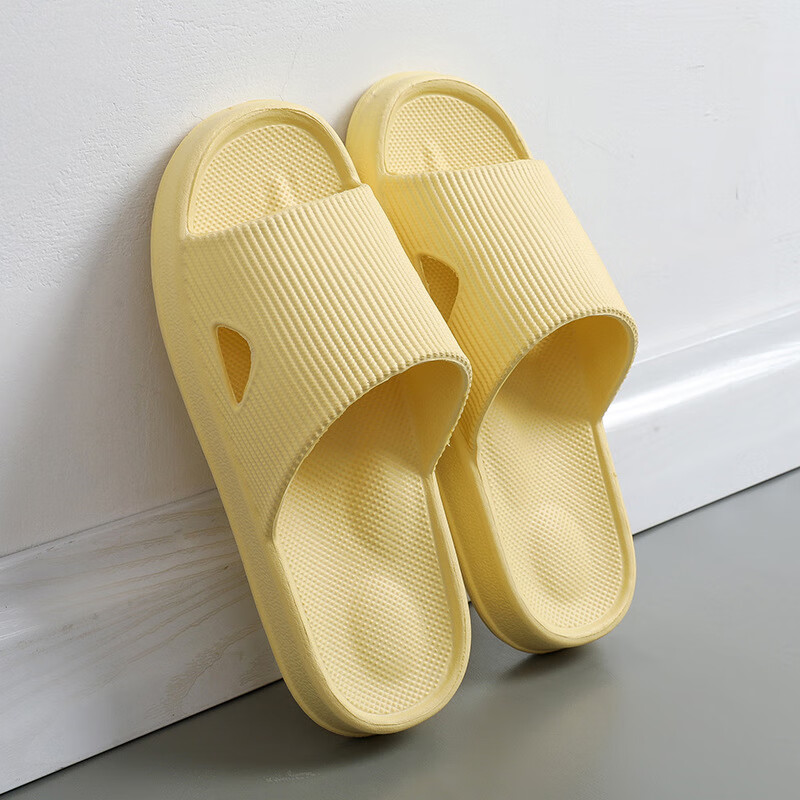果洛菲（GUOLUOFEI）甄選好物精選按摩拖鞋男士夏季情侶室內(nèi)家居浴室洗澡擋滑涼拖鞋女 黃色814 35-36