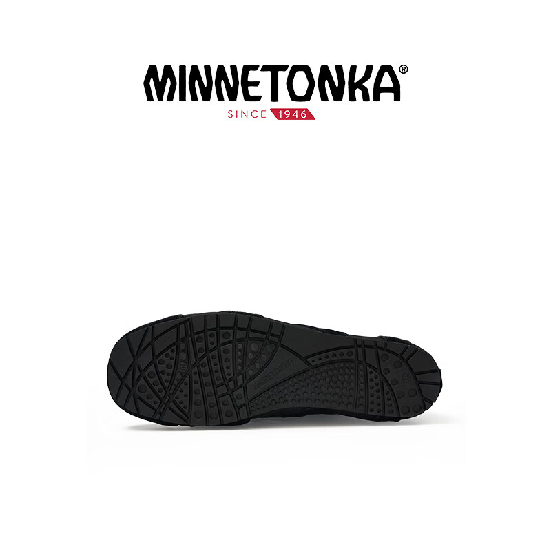 迷你唐卡（Minnetonka）女鞋Nylon Basic MS70德训鞋尼龙面料轻量透气百搭复古平底运动鞋 MS70501-BLK 黑色 40