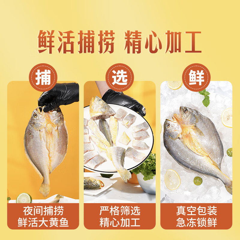 东方甄选黄鱼鲞福建宁德三去大黄鱼半成品冷冻鱼生鲜海鲜黄鱼黄花鱼年货 【到手5条】黄鱼鲞1.3Kg*1袋 1.3kg