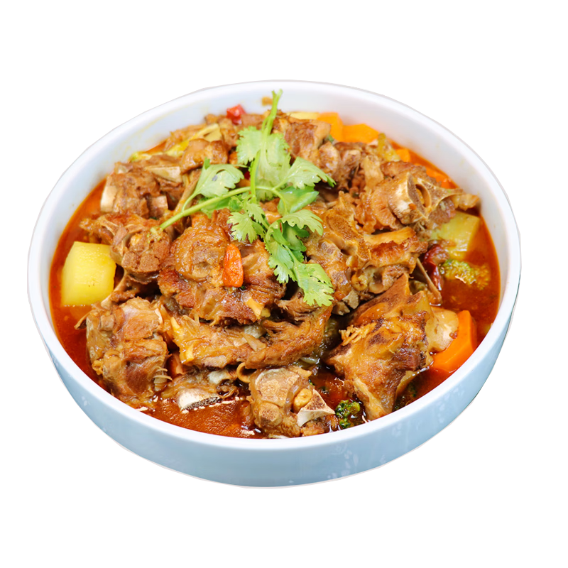 紫光園 羊蝎子熟食火鍋 2.4斤 年貨清真羊肉羊脊骨預(yù)制菜醬香味門店同款