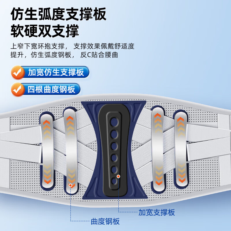 俞兆林腰椎治疗仪 医用护腰带腰椎间盘劳损腰肌突出保暖腰部支撑 旗舰款 M(80斤110斤)护腰长度90cm 旗舰款+保暖垫片