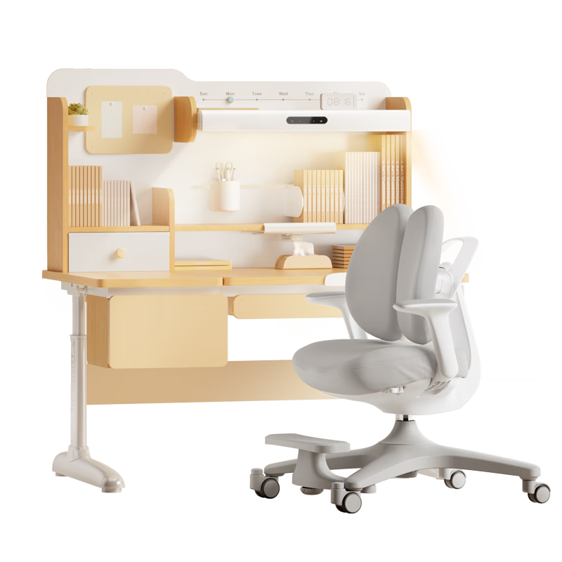 黑白調(diào)兒童C2兒童學(xué)習(xí)桌書桌椅套裝寫字桌升降桌中小學(xué)生家用課桌1.2m