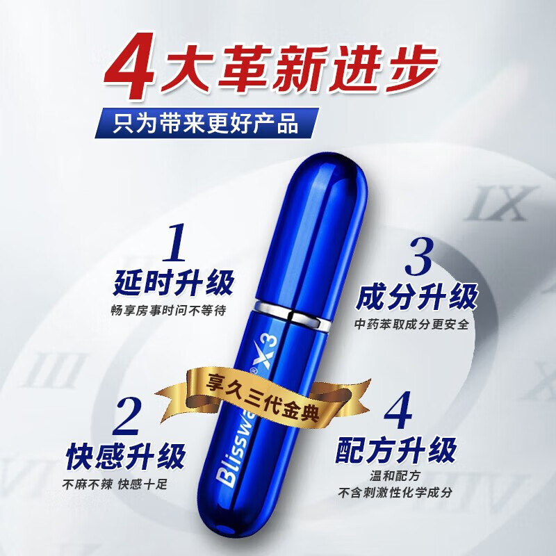 享久3代男用延时喷剂小蓝瓶2代1代男士喷雾湿巾外用神油成人情趣用品 享久3代+赠延时湿巾体验装(可使用65次)