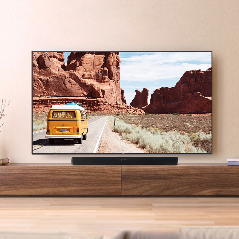 夏普电视音响音箱客厅壁挂条形回音壁 Soundbar家庭影院内置低音炮无线蓝牙5.4音响家用音箱NFC配对 