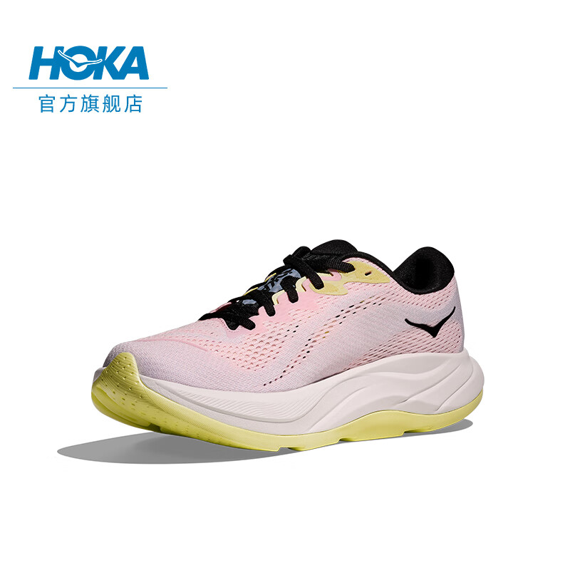 HOKA女款秋季林康4公路跑步鞋RINCON 4 轻量透气防滑耐磨缓震 康乃馨色/星光紫 38.5