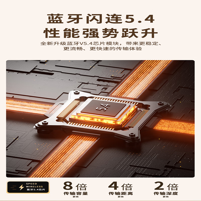 王者荣耀.半入耳式无线游戏音乐耳机蓝牙5.4HIFI环绕音AI降噪低延迟佩戴舒适高清通话运动跑步超长续航 皎月白【重低音+低延迟】网红款