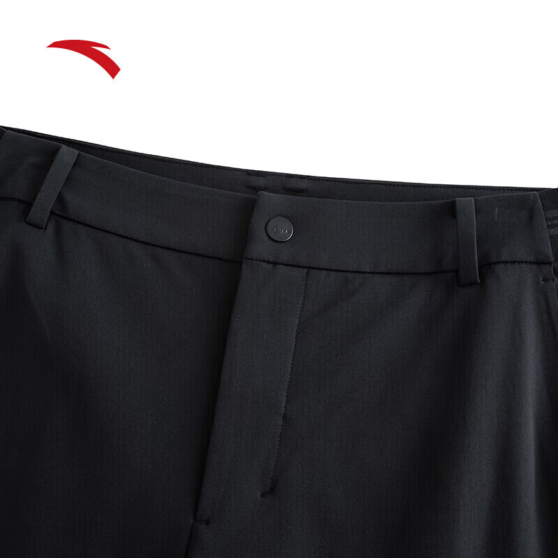 安踏型动裤男子易打理夏季薄款长裤透气商务休闲运动裤子 基础黑-3 2XL (男185)