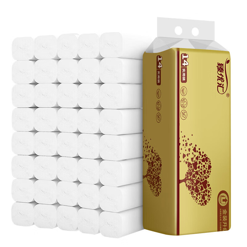 臻优汇【厂家直供】卫生卷纸家用原木擦手纸巾厕所手纸无芯卷纸五层 5层 23g/卷*84卷 京东折扣/优惠券