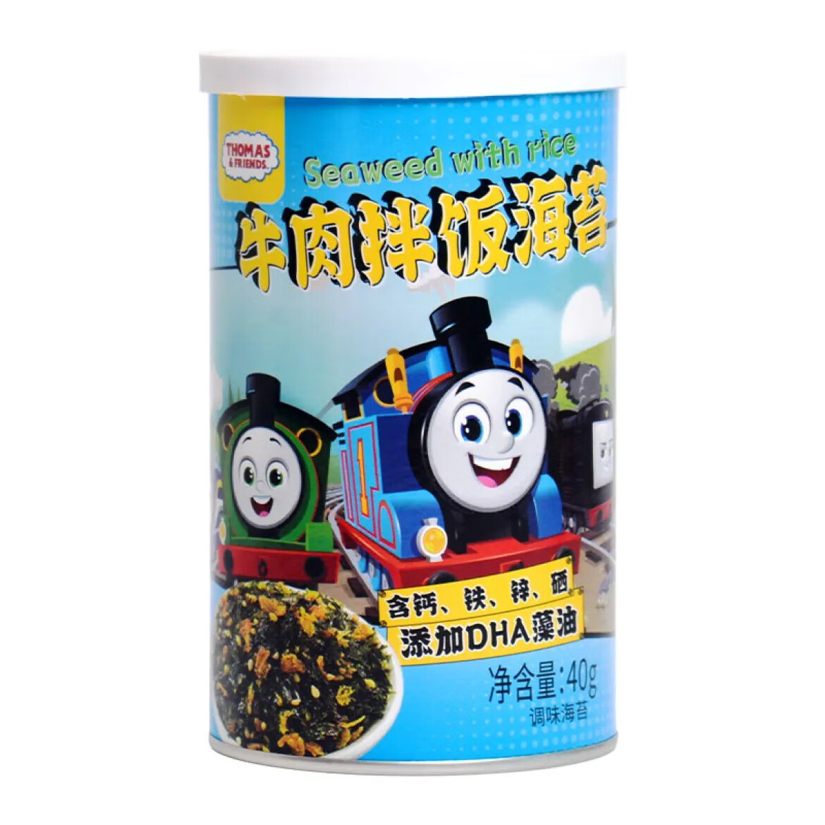 小火車托馬斯牛肉拌飯海苔碎兒童健康零食拌飯紫菜40g罐營養(yǎng)美味 1罐初嘗牛肉拌飯海苔40g