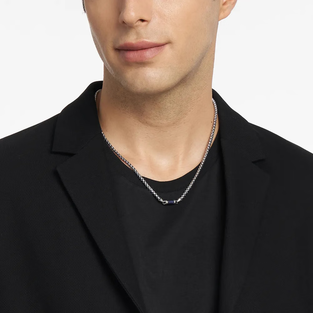 阿玛尼（ARMANI）男士项链易烊千玺同款小蛮腰串珠锁骨链情侣项链七夕礼物送男友 EGS2383020易烊千玺同款