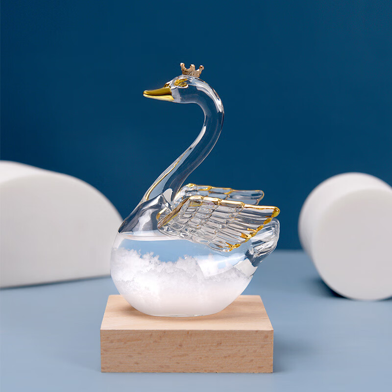 語森憶天鵝風暴瓶天氣預(yù)報瓶擺件玻璃工藝品客廳創(chuàng)意桌面家居裝飾 隨機發(fā)